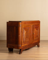 Art Deco Oak Two Door Server, Manner of Charles Dudouyt, France, 1940's