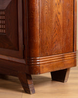 Art Deco Oak Two Door Server, Manner of Charles Dudouyt, France, 1940's