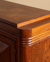 Art Deco Oak Two Door Server, Manner of Charles Dudouyt, France, 1940's