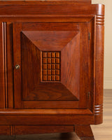 Art Deco Oak Two Door Server, Manner of Charles Dudouyt, France, 1940's