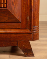 Art Deco Oak Two Door Server, Manner of Charles Dudouyt, France, 1940's