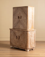 Art Deco Cerused Oak Four Door Hutch, France, 1940s