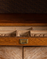 Art Deco Cerused Oak Four Door Hutch, France, 1940s