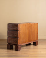 Cerused Dark Oak Six-Drawer Dresser, France, 1950's