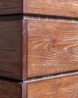 Cerused Dark Oak Six-Drawer Dresser, France, 1950's