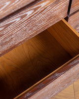 Cerused Dark Oak Six-Drawer Dresser, France, 1950's