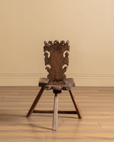 Pair of Primitive 18th Century Continental Side Chairs