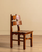 Set of 6 "Razor Blade" Oak Chairs, Attributed to Henning Kjaernulf, 1960's