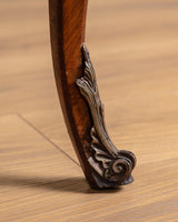Kingwood & Boxwood Floral Inlaid Double-Sided Desk, France, Early 20th Century