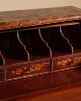 Kingwood & Boxwood Floral Inlaid Double-Sided Desk, France, Early 20th Century