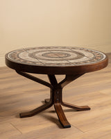 Danish Tile Coffee Table Manner of HM Sofaborde, Denmark, 1970s