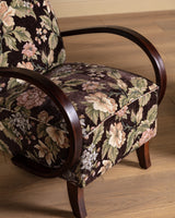 Pair of Jindrich Halabala Lounge Chairs in Rich Floral, 1940's