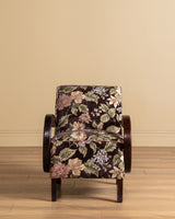 Pair of Jindrich Halabala Lounge Chairs in Rich Floral, 1940's