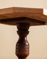 Octagonal Walnut Parquetry Side Table, Germany, 1970s