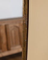 Brass Crest Shaped Wall Mirror, Italy, 1950s
