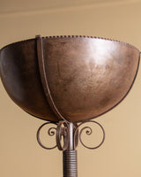 Dutch Art Deco Wrought Iron Torchiere Floor Lamp, Netherlands, 1920s