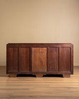 Art Deco Geometric Oak Sideboard Manner of Charles Dudouyt, France, 1940's