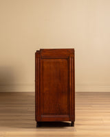 Art Deco Geometric Oak Sideboard Manner of Charles Dudouyt, France, 1940's