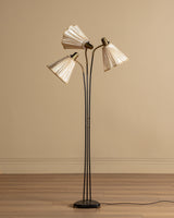 Swedish Pleated Shade Floor Lamp, Sweden, 1950s