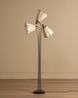 Swedish Pleated Shade Floor Lamp, Sweden, 1950s