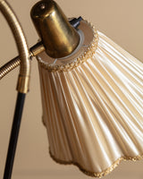 Swedish Pleated Shade Floor Lamp, Sweden, 1950s