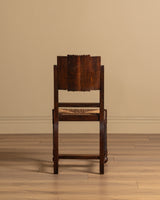 Set of 6 Art Deco Oak Dining Chairs by Charles Dudouyt, France, 1940s