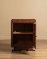 French Carved Diamond Oak Cabinet Manner of Charles Dudouyt, 1940s