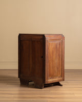French Carved Diamond Oak Cabinet Manner of Charles Dudouyt, 1940s