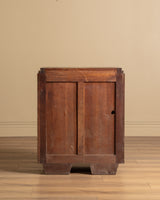 French Carved Diamond Oak Cabinet Manner of Charles Dudouyt, 1940s