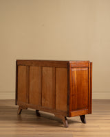Carved Geometric Oak Sideboard Manner of Charles Dudouyt, France, 1940's