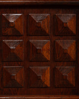 Carved Geometric Oak Sideboard Manner of Charles Dudouyt, France, 1940's