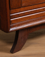 Carved Geometric Oak Sideboard Manner of Charles Dudouyt, France, 1940's