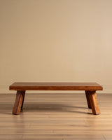 Brutalist Oak Coffee Table, Netherlands, 1970s