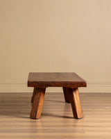 Brutalist Oak Coffee Table, Netherlands, 1970s