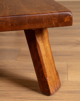 Brutalist Oak Coffee Table, Netherlands, 1970s