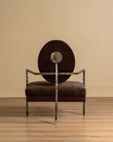 Studio Steel & Wood Lounge Chair in Dotted Fawn, United States, 1970's