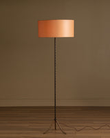 Faux-Bamboo Bronze Floor Lamp Manner of Baguès, France, 1940's