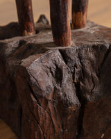 Brutalist Handmade Wood Coat Tree, France, 1950's