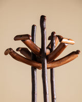 Brutalist Handmade Wood Coat Tree, France, 1950's