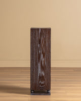 Cerused Oak Pedestals w/ Carved Ball Base, France, 1980's (2 available)
