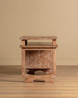French Cerused Wood Tiered Writing Desk, 1950's