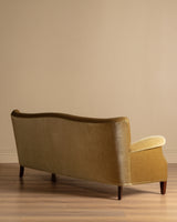 Fritz Hansen Style Ochre Mohair Sofa, Denmark, 1960's