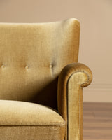 Fritz Hansen Style Ochre Mohair Sofa, Denmark, 1960's