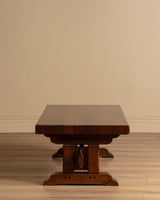 Mortis & Tenon Oak Trestle Coffee Table, Denmark, 1970's