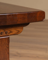 Mortis & Tenon Oak Trestle Coffee Table, Denmark, 1970's