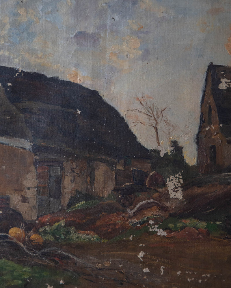 Antique French Landscape Oil Painting (1917)