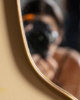 Sculptural brass framed mirror, Italy, circa 1960