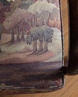 Sculptural Wood Arm Lounge Chair in Plantasia Cotton Linen, France, 1940s (2 available)