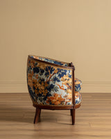 Art Deco Tub Chairs in Pierre Frey Fontainebleau Linen, France, 1940's (2 available)