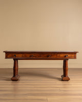 Marble-Top Wood Column Console, Italy, 1910's